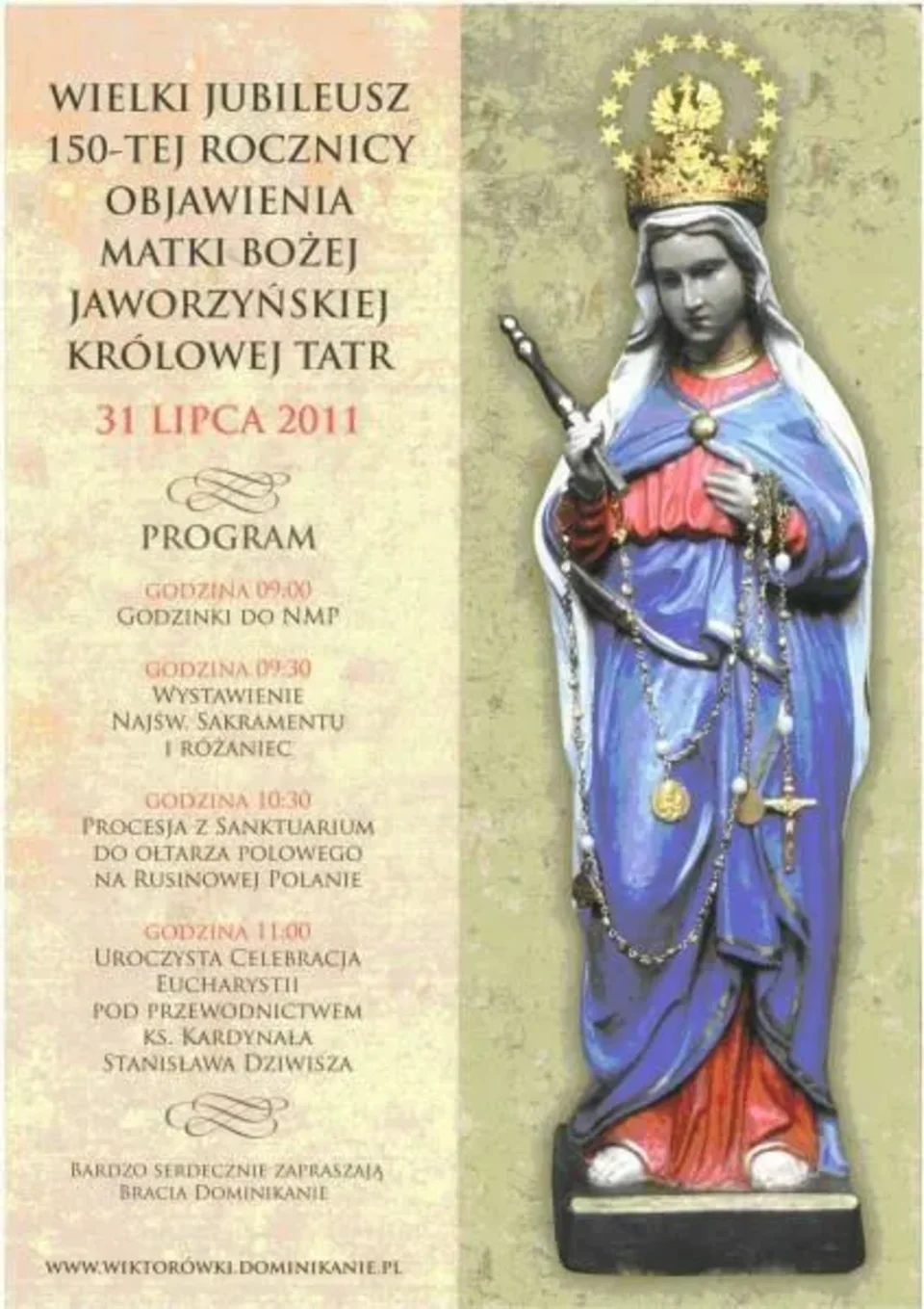 Matka Boska Jaworzyńska Królowa Tatr zaprasza na Wiktorówki