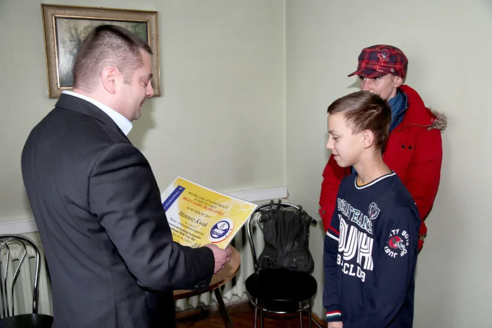 Dożywotni bilet MZK dla Mateusza