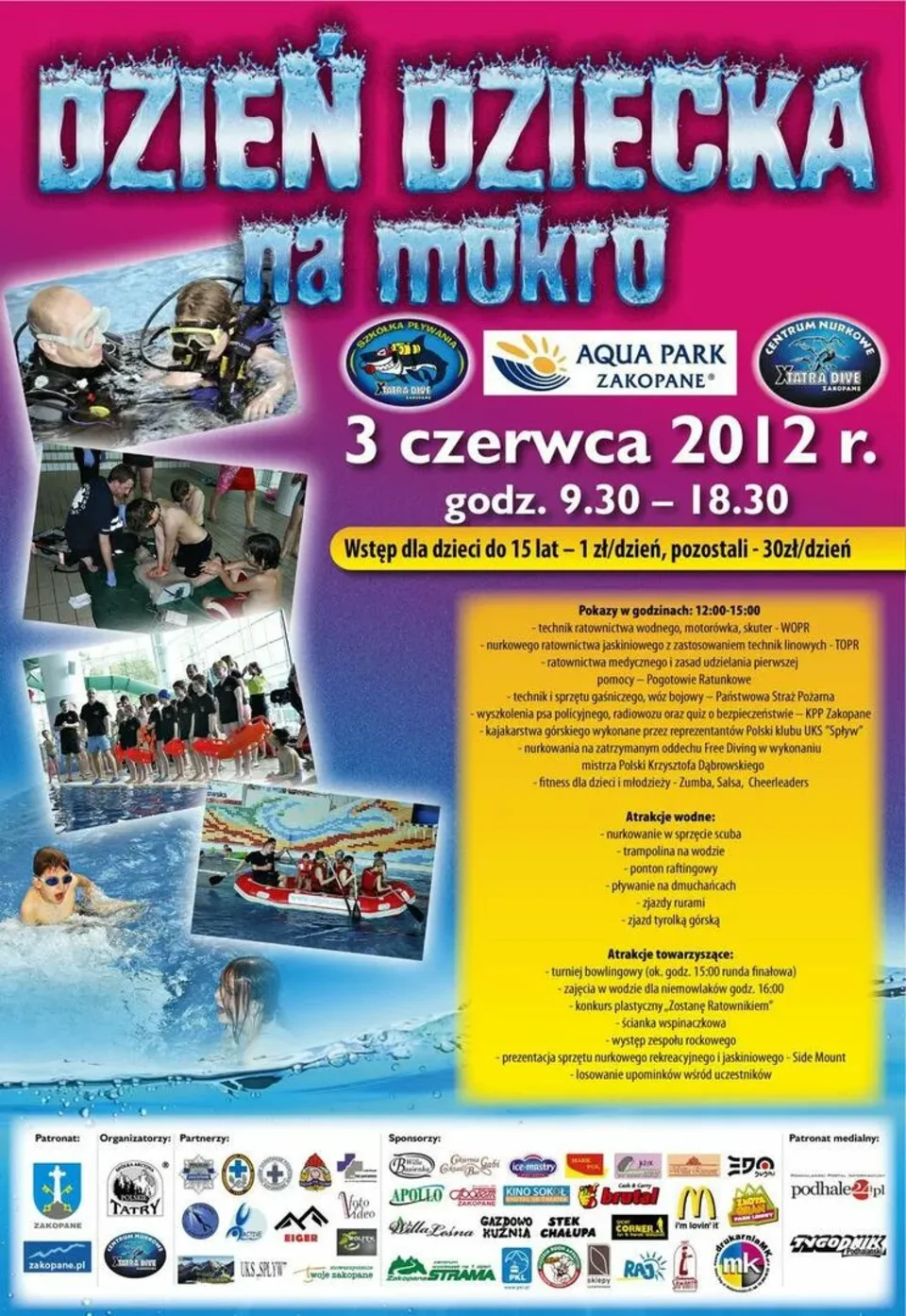 DZIEŃ DZIECKA NA MOKRO W AQUAPARKU ZAKOPANE