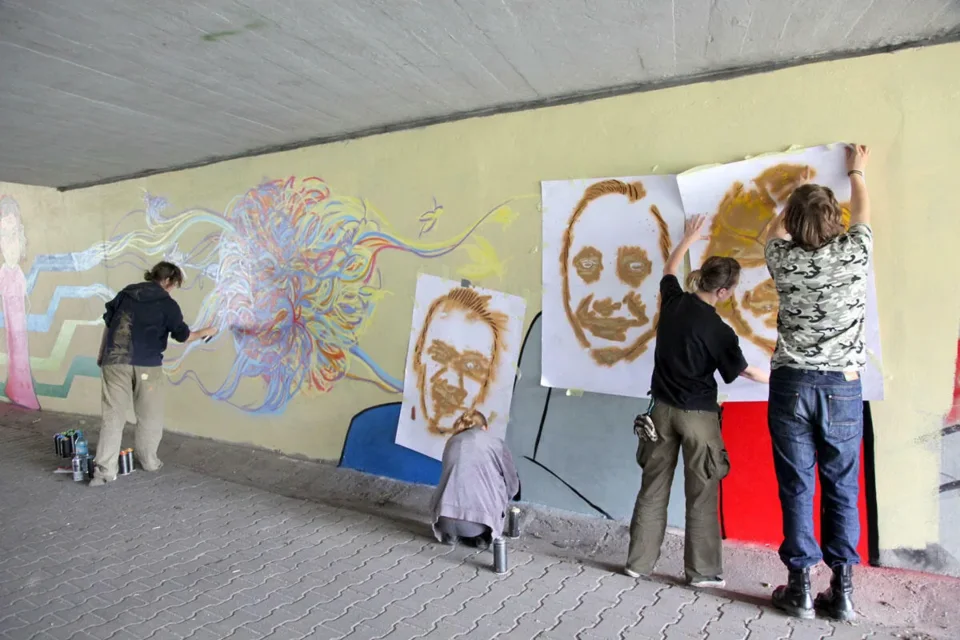 Mural pod zakopianką