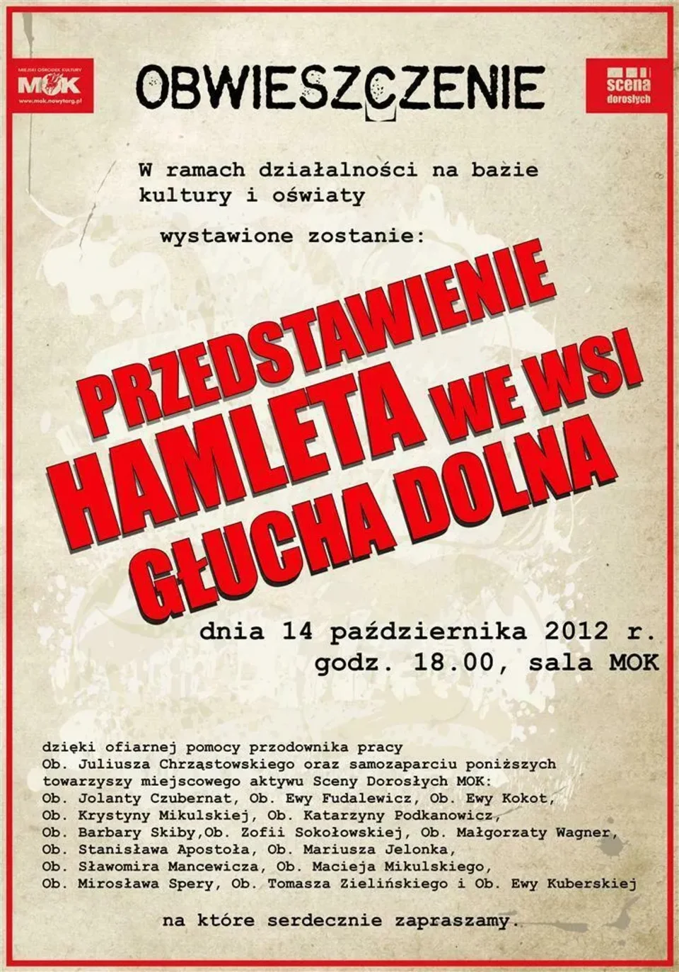 Przedstawienie Hamleta we wsi Głucha Dolna