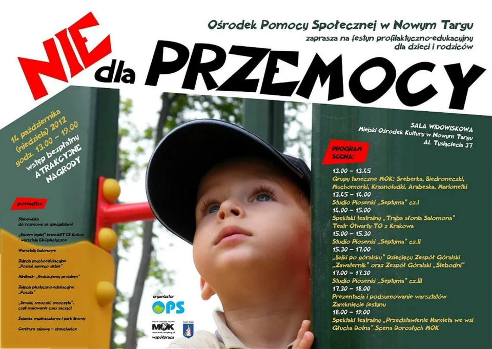 "Nie dla przemocy" festyn profilaktyczno-edukacyjny dla dzieci i rodziców