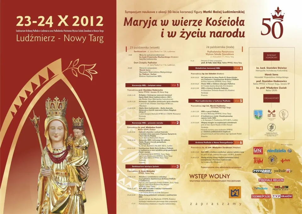 Sympozjum naukowe z okazji 50-lecia koronacji figury Matki Boskiej Ludźmierskiej "Maryja w wier