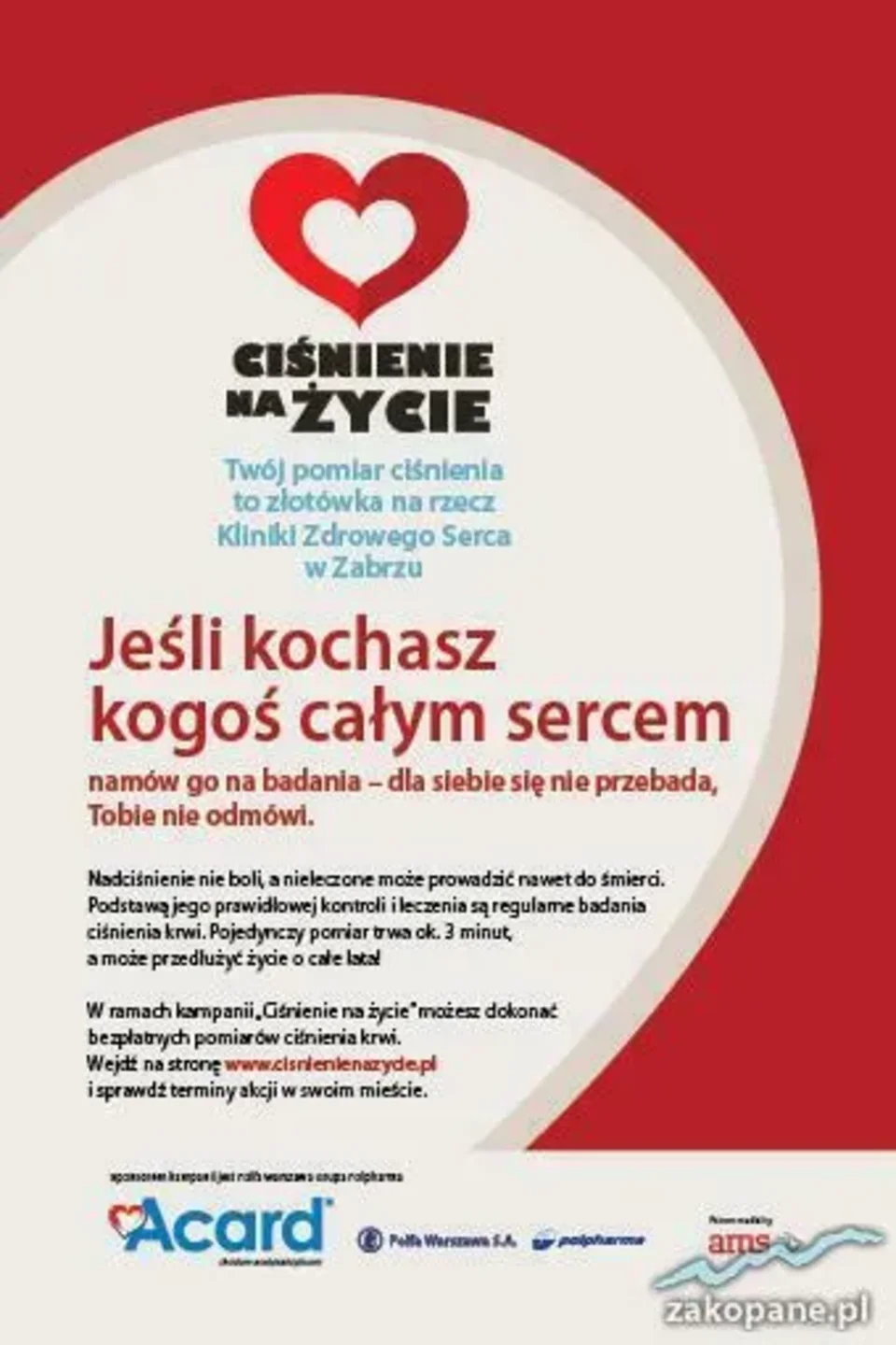 Ogólnopolska akcja "Ciśnienie na życie" w Zakopanem