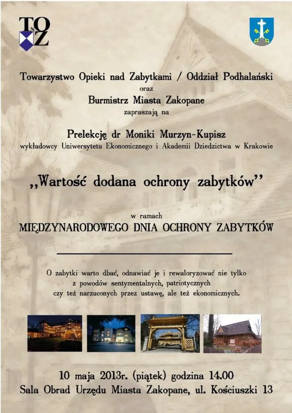 Prelekcja "Wartość dodana ochrony zabytków"