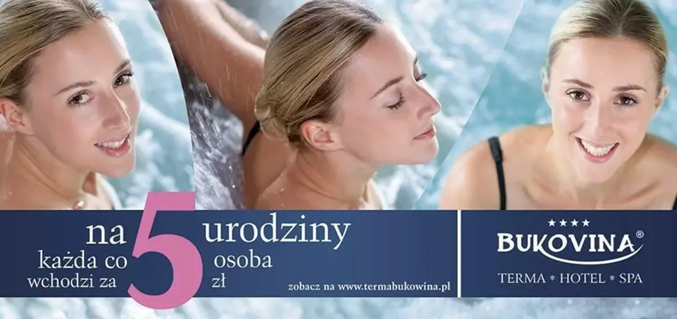 5 urodziny Termy Bukovina – każda co 5 osoba wchodzi za 5 zł