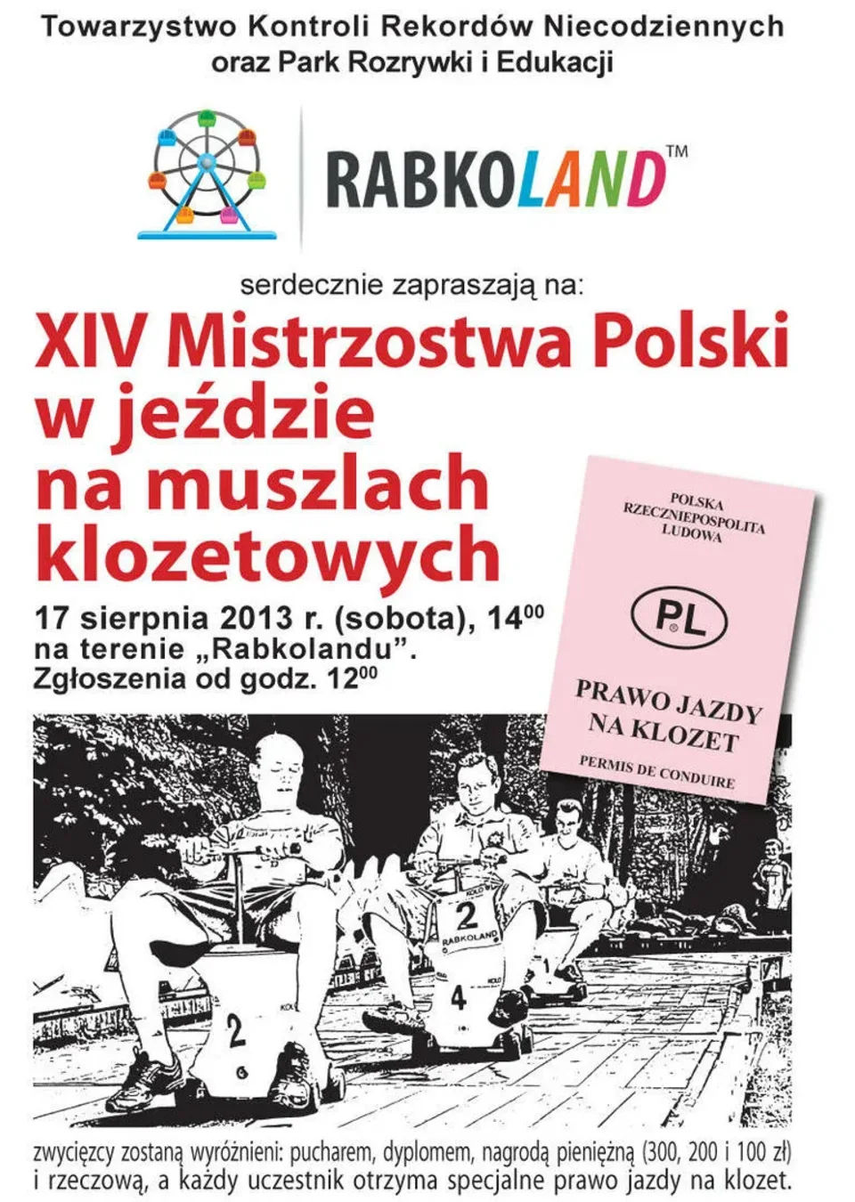 XIV Mistrzostwa Polski w jeździe na muszlach klozetowych