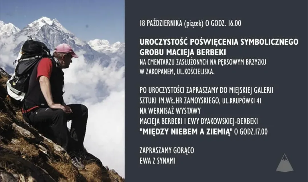 Uroczystość poświęcenia Symbolicznego Grobu Macieja Berbeki