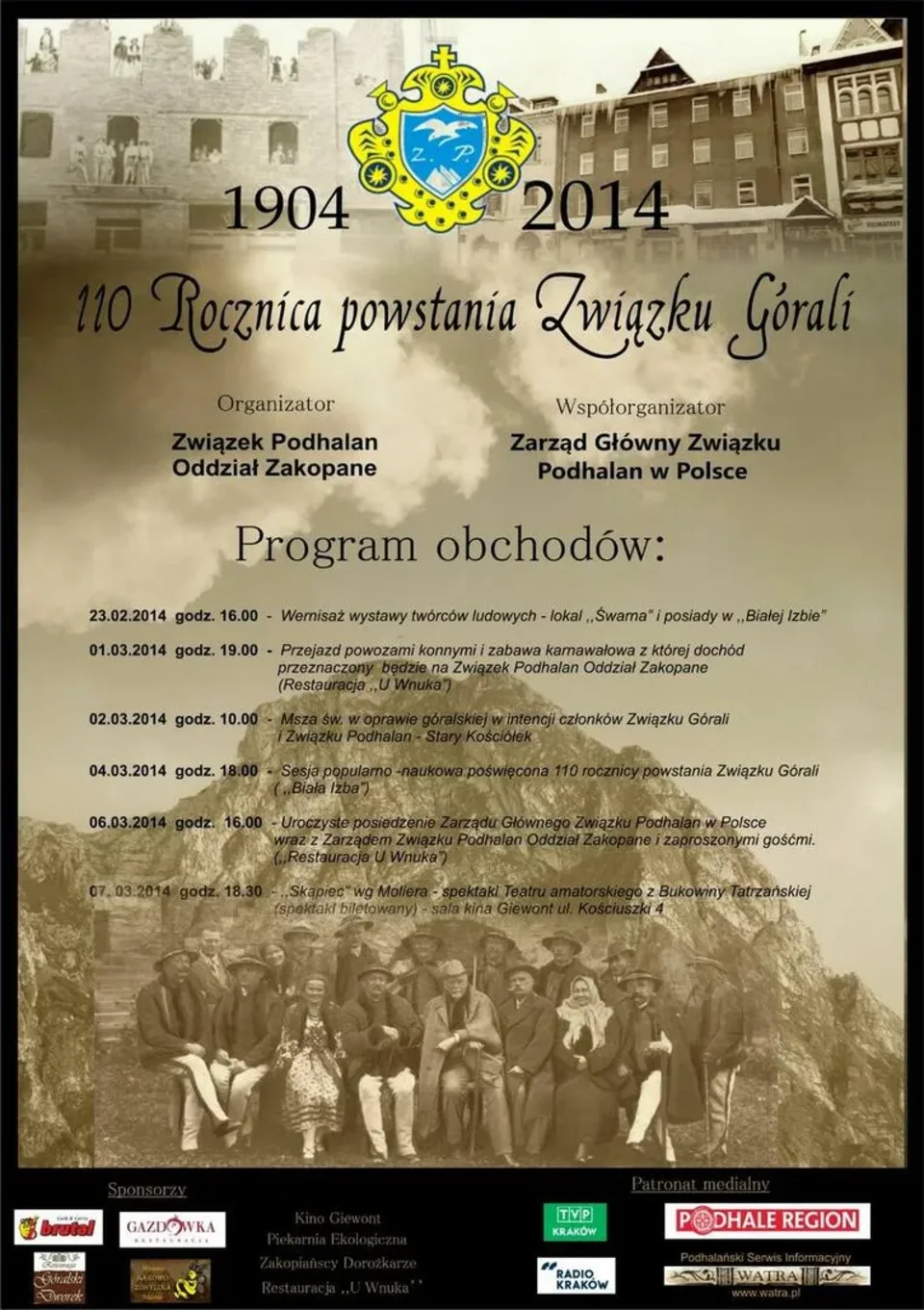 Obchody 110 Rocznicy Powstania Związku Górali