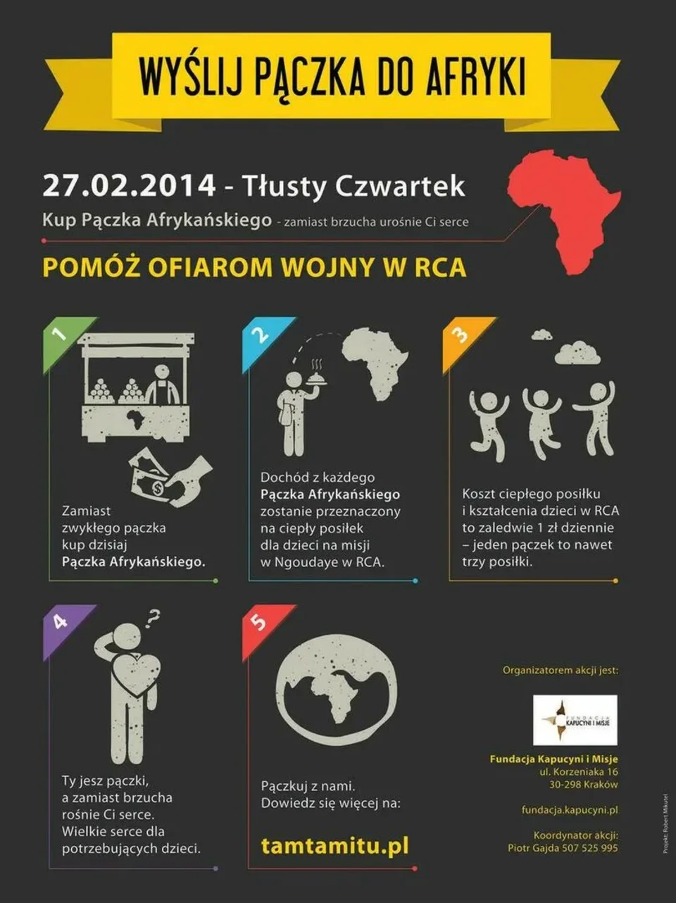 Akcja charytatywna „Wyślij pączka do Afryki – Benedykt Pączka zaprasza na pączka”