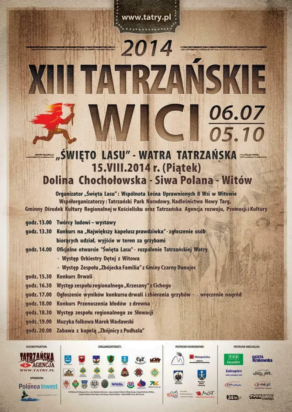 XIII TATRZAŃSKIE WICI „ŚWIĘTO LASU” - WATRA TATRZAŃSKA