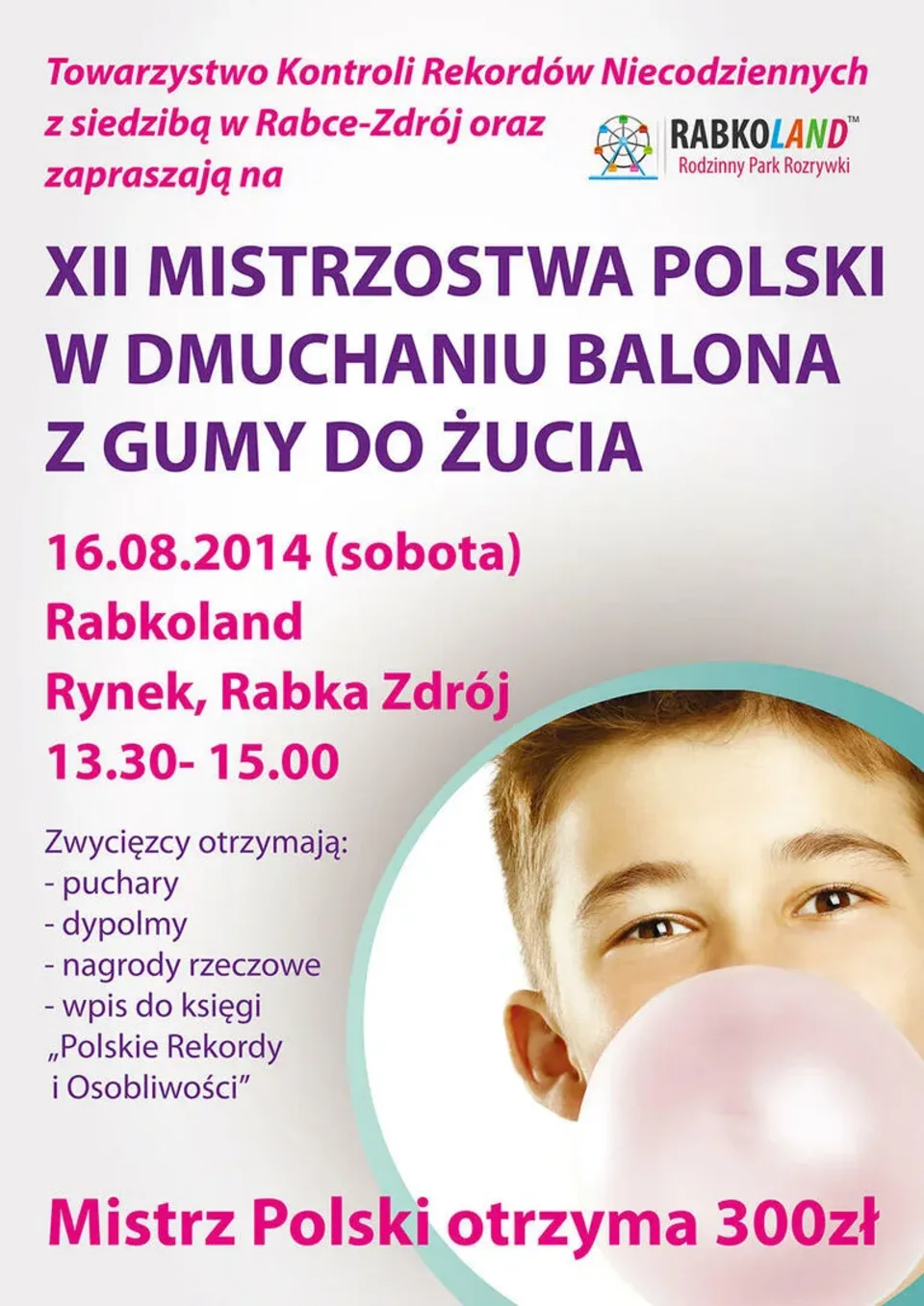XII Mistrzostwa Polski w Dmuchaniu Balona z Gumy do Żucia