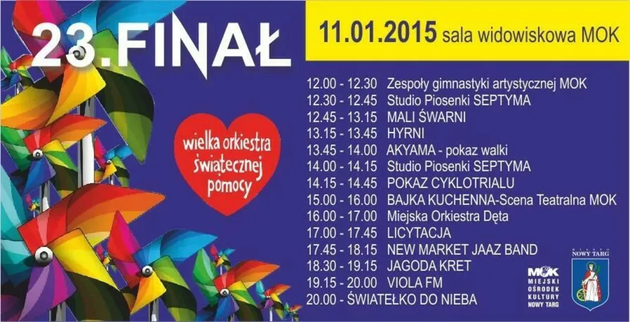 23 finał WOŚP w Nowym Targu