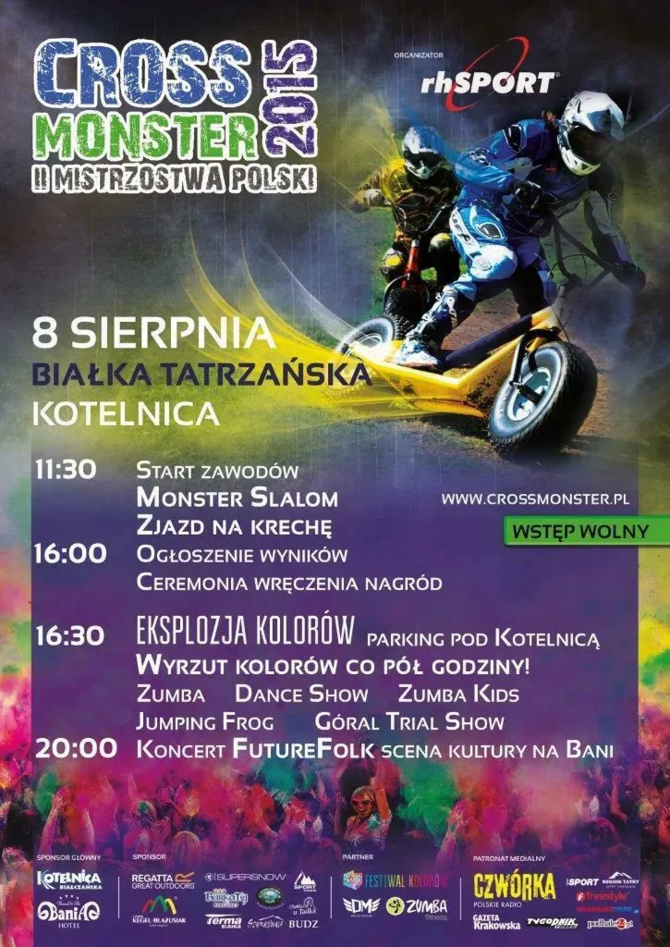 Mistrzostwa Cross Monster w zjeździe na terenowych hulajnogach Monsterroller