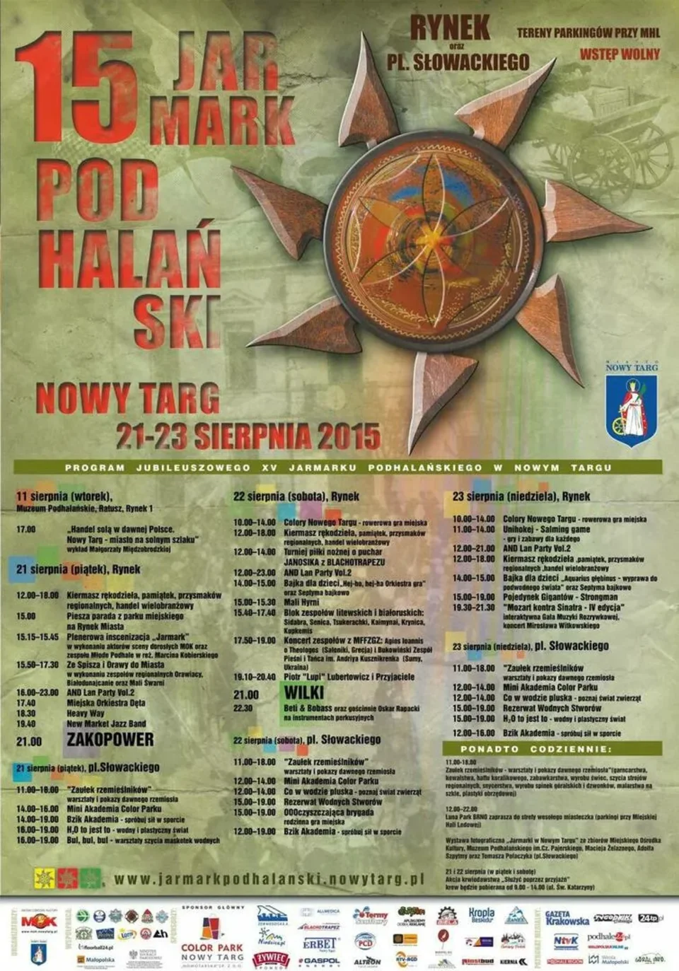XV JARMARK PODHALAŃSKI - PROGRAM