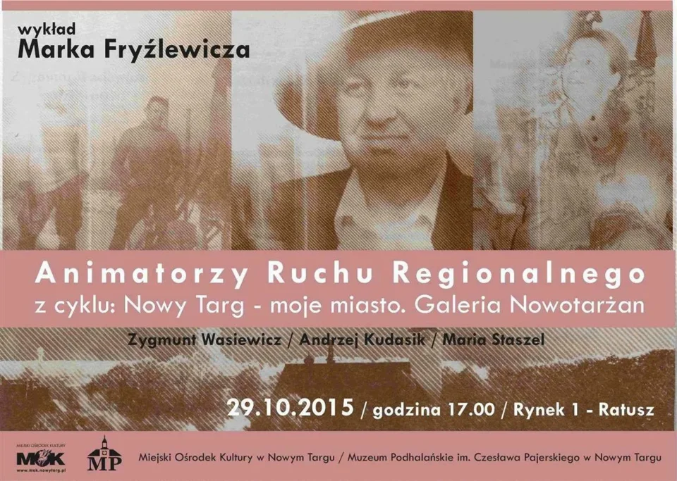 Animatorzy ruchu regionalnego: Z. Wasiewicz, A. Kudasik, M. Staszel