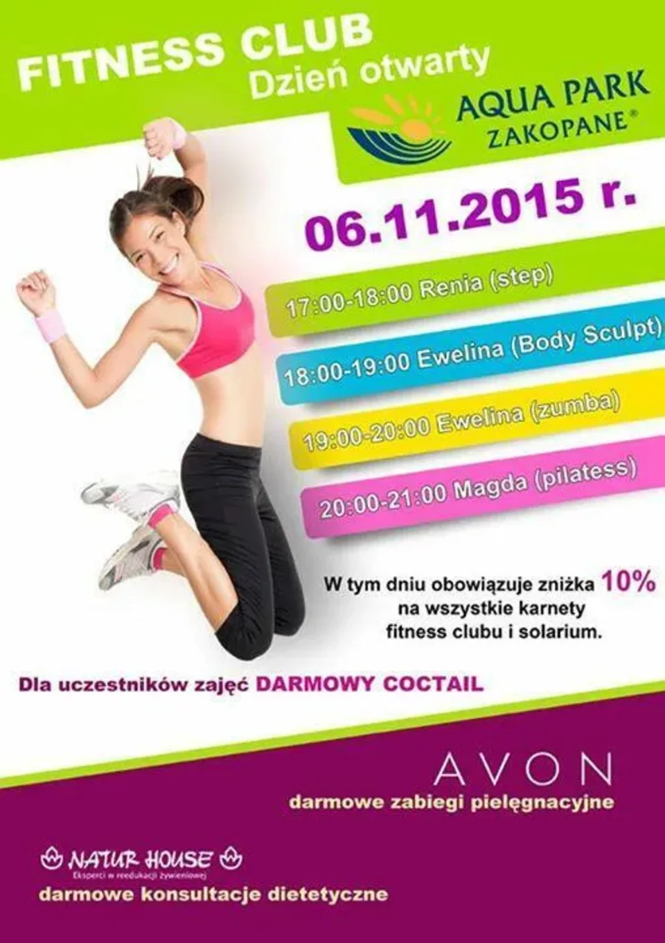 DZIEŃ OTWARTY Fitness Clubu - Aqua Park Zakopane