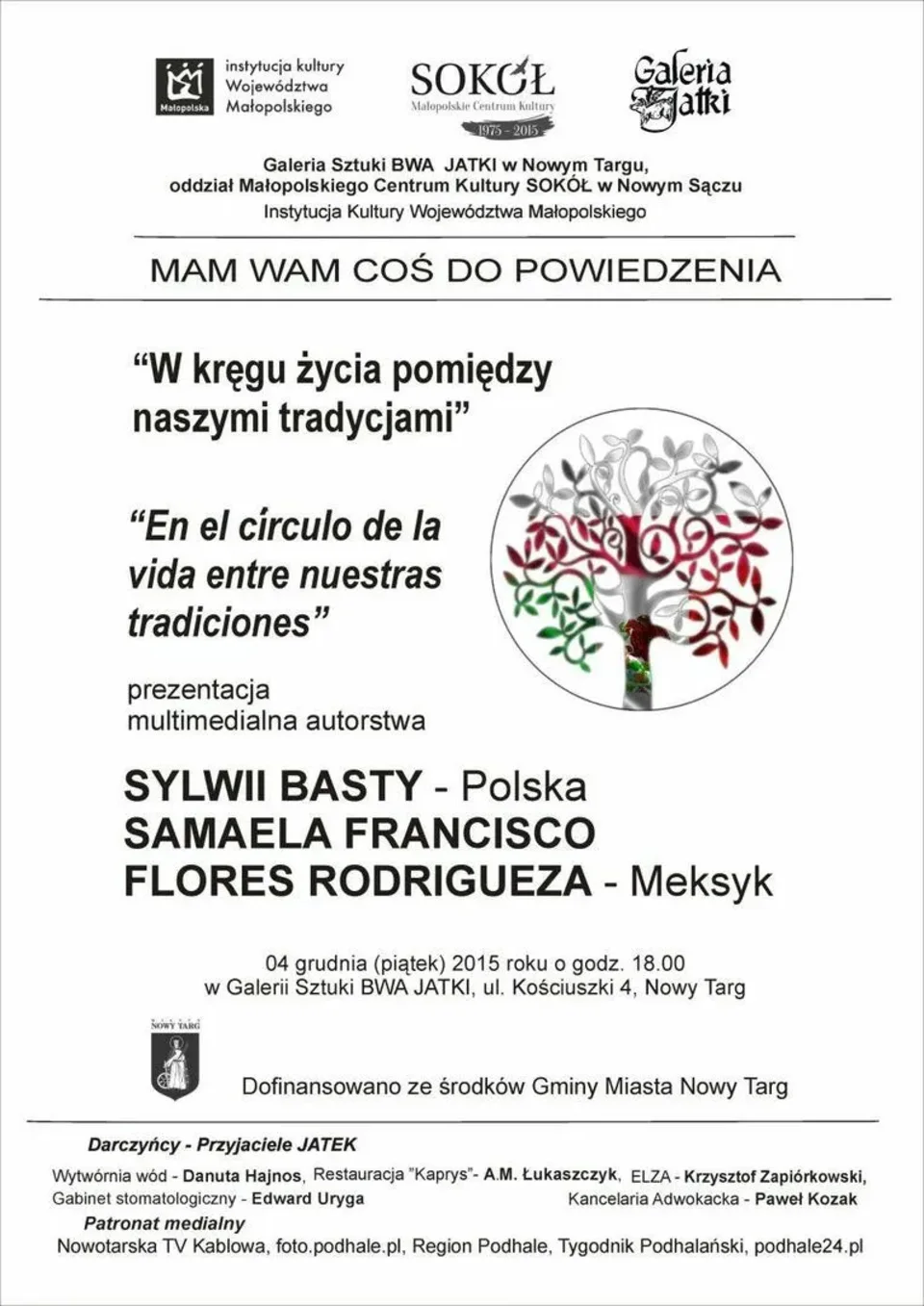 W kręgu życia pomiędzy naszymi tradycjami - Koncert przeplatany prezentacją multimedialną