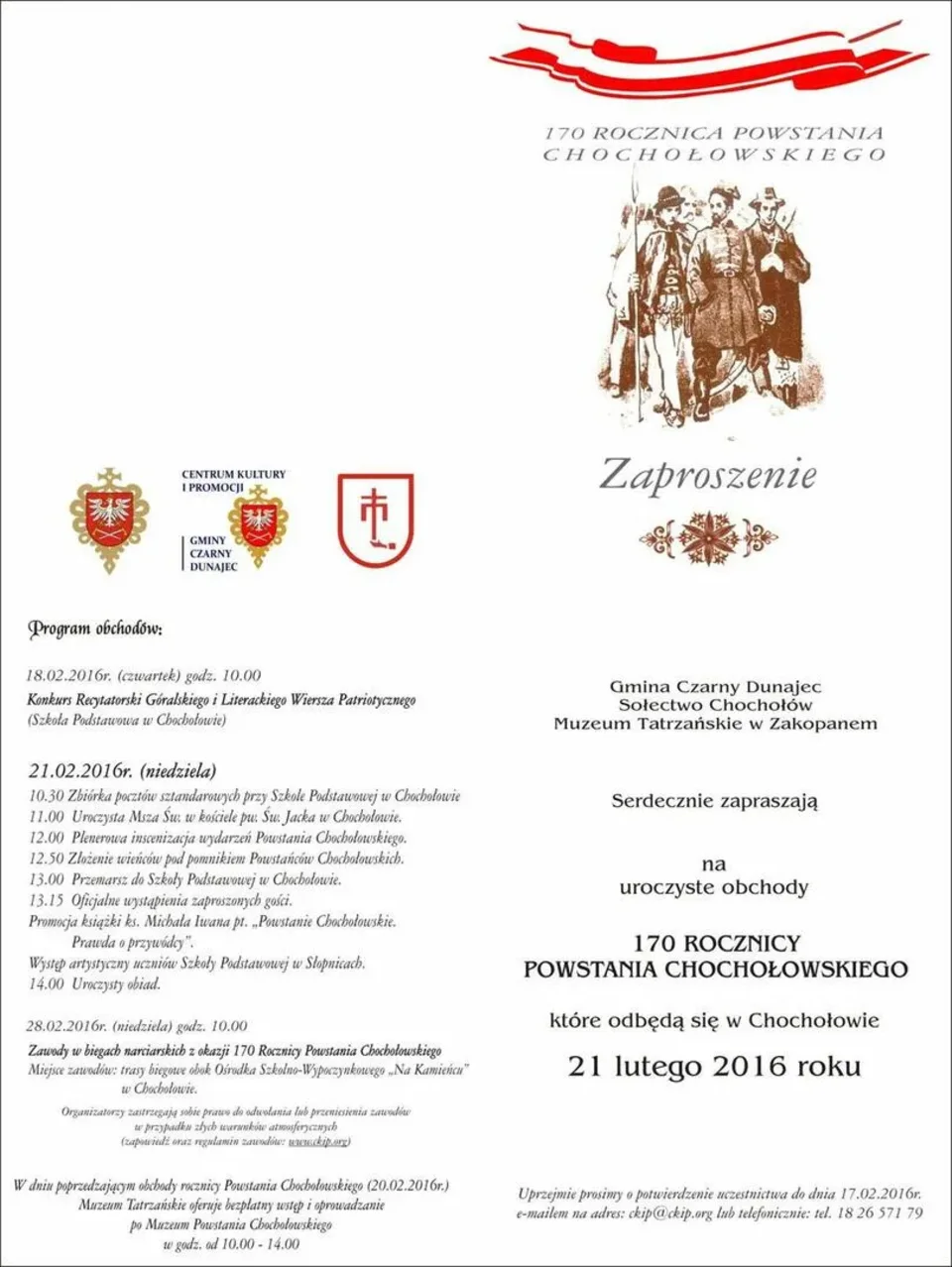 ROCZNICA POWSTANIA CHOCHOŁOWSKIEGO