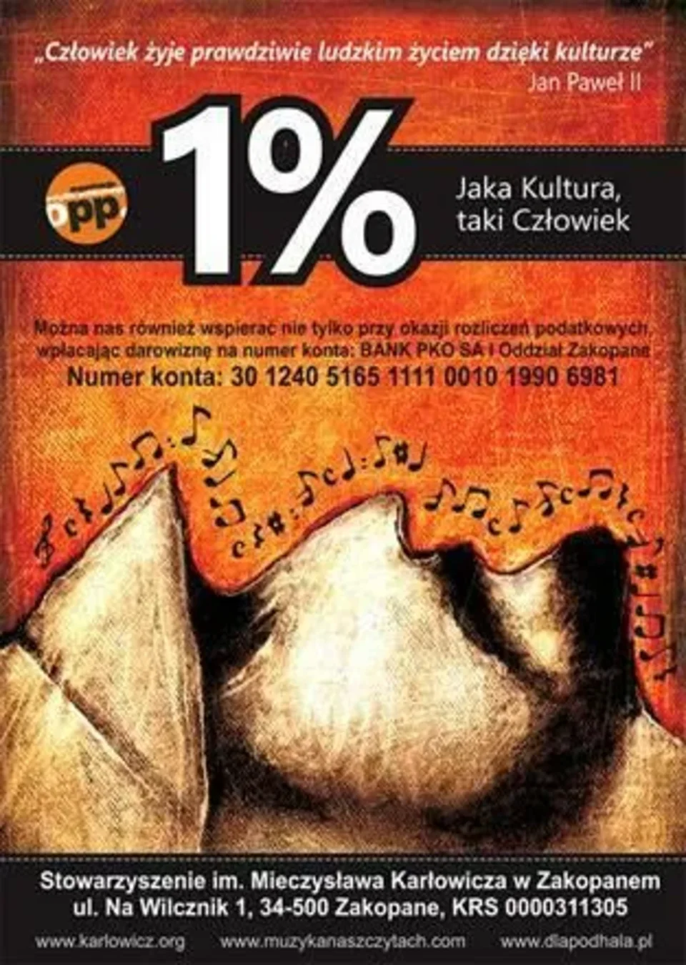 "Człowiek żyje prawdziwie ludzkim życiem dzięki kulturze"- 1% na rzecz Stowarzyszenia im.