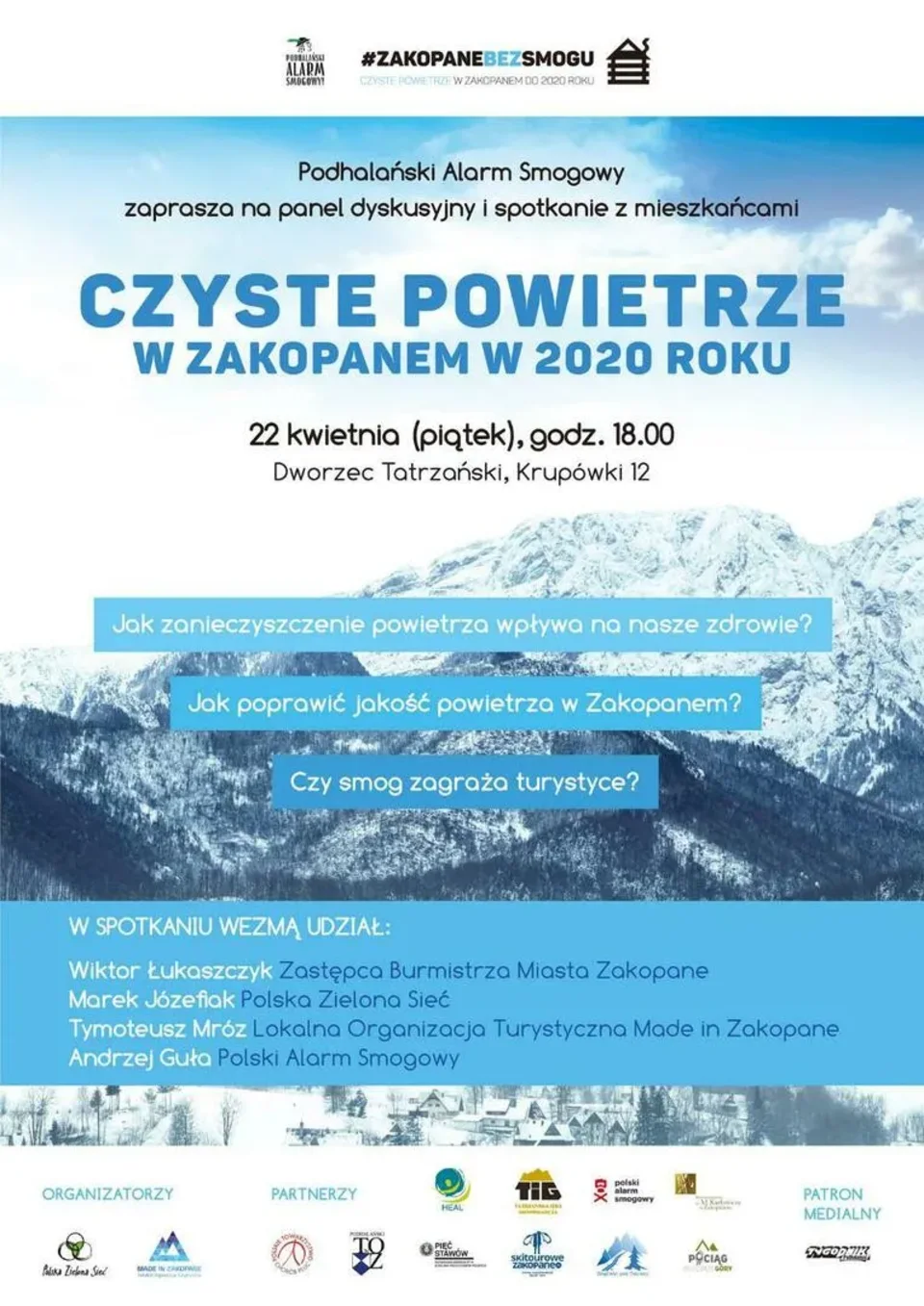 Podsumowanie kampanii #ZakopaneBezSmogu i debata - zaproszenie