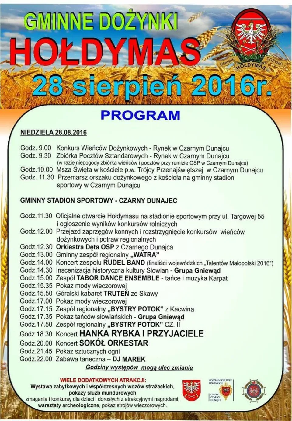 Hołdymas – Gminne Dożynki 2016