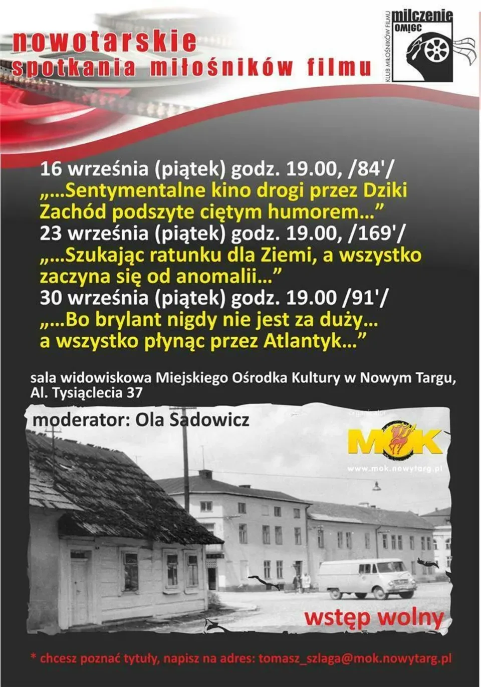Nowotarskie Spotkania Miłośników Filmów „Milczenie Owiec” wrzesień 2016