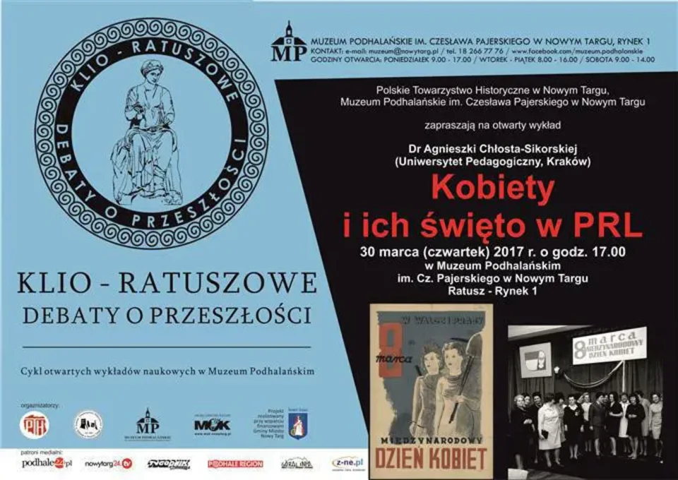 „Klio – ratuszowe debaty o przeszłości”, otwarty wykład pt. "Kobiety i ich święto w PRL" w