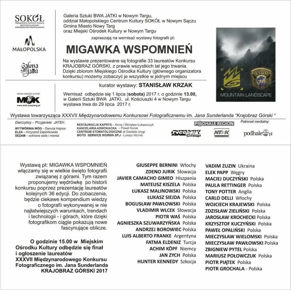 Wernisaż wystawy fotografii pt. "MIGAWKA WSPOMNIEŃ"