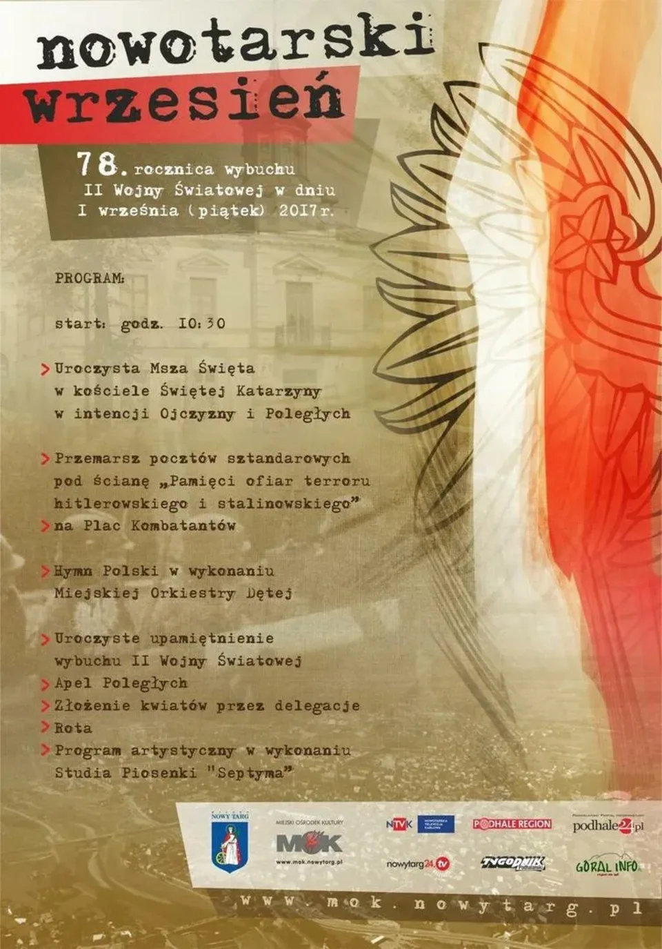 Uroczyste Obchody 78. Rocznicy Wybuchu II Wojny Światowej