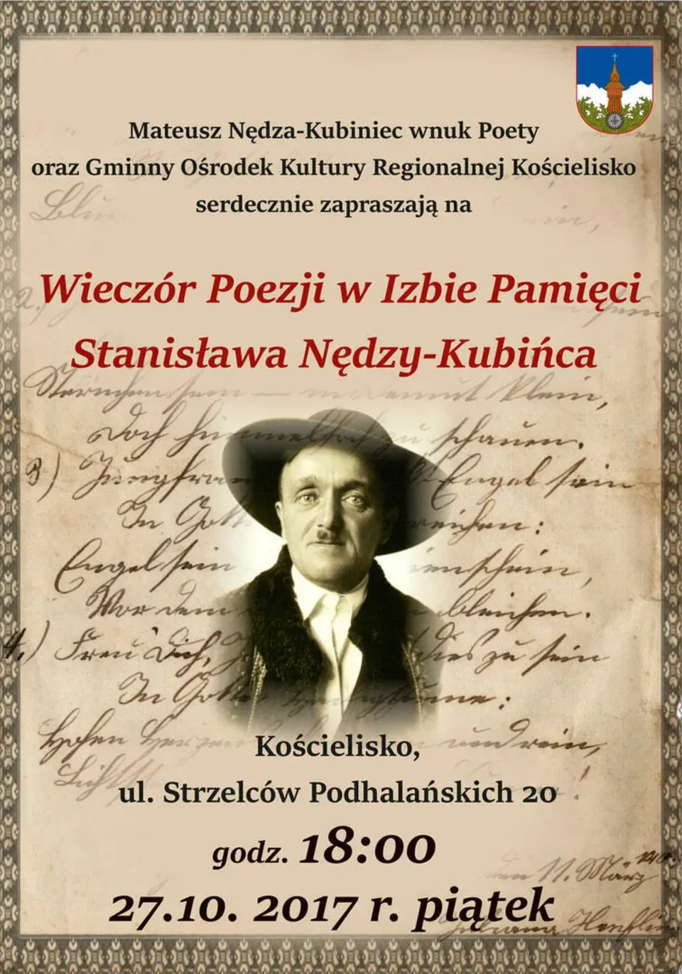 XXI Międzygminny Konkurs Recytatorski oraz Wieczór Poezji w Izbie Pamięci Stanisława Nędzy-Kubi