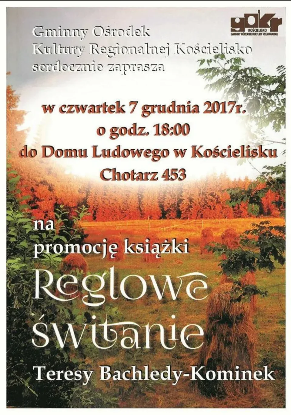 Promocja książki "Reglowe świtanie"