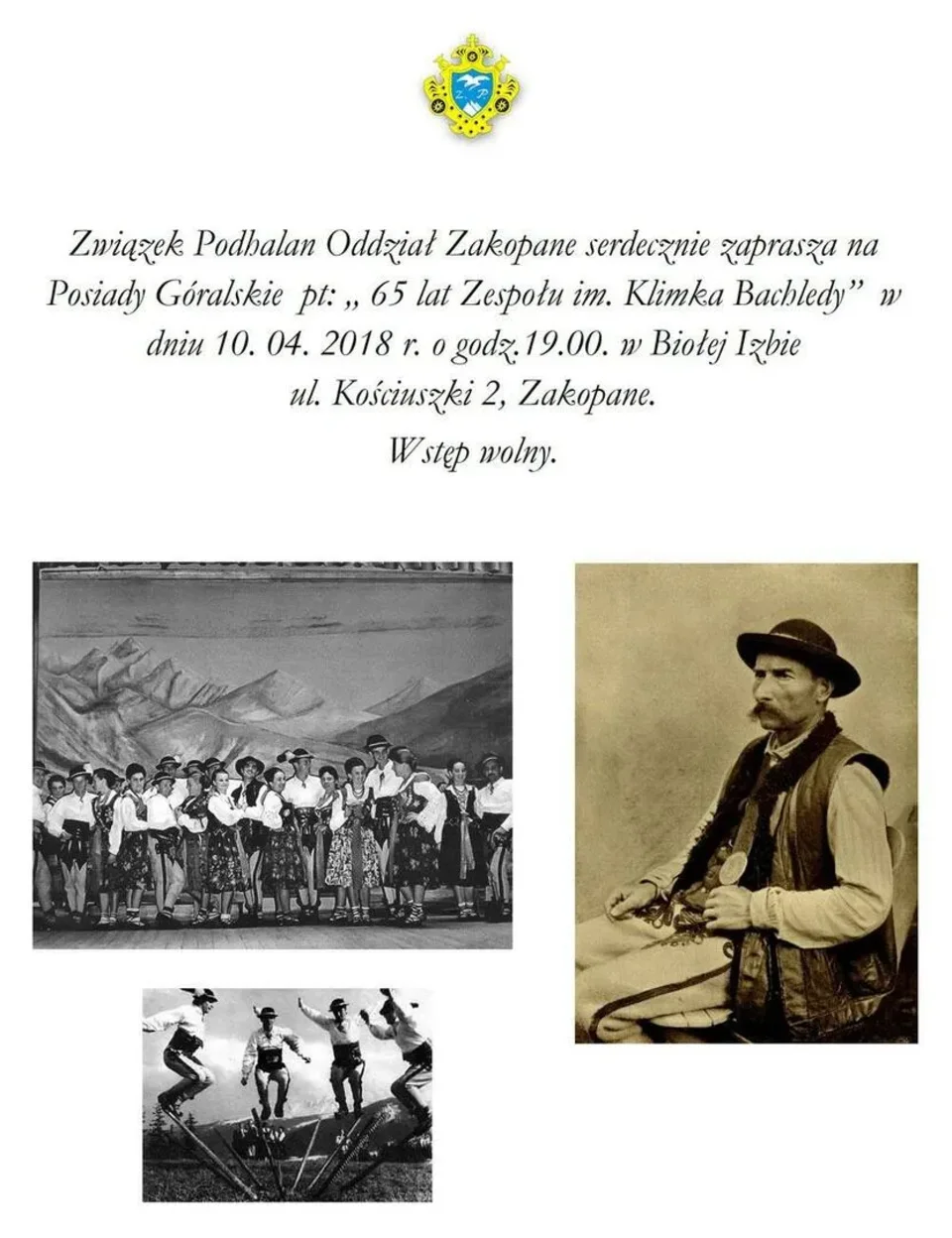 65 LAT ZESPOŁU im.KLIMKA BACHLEDY