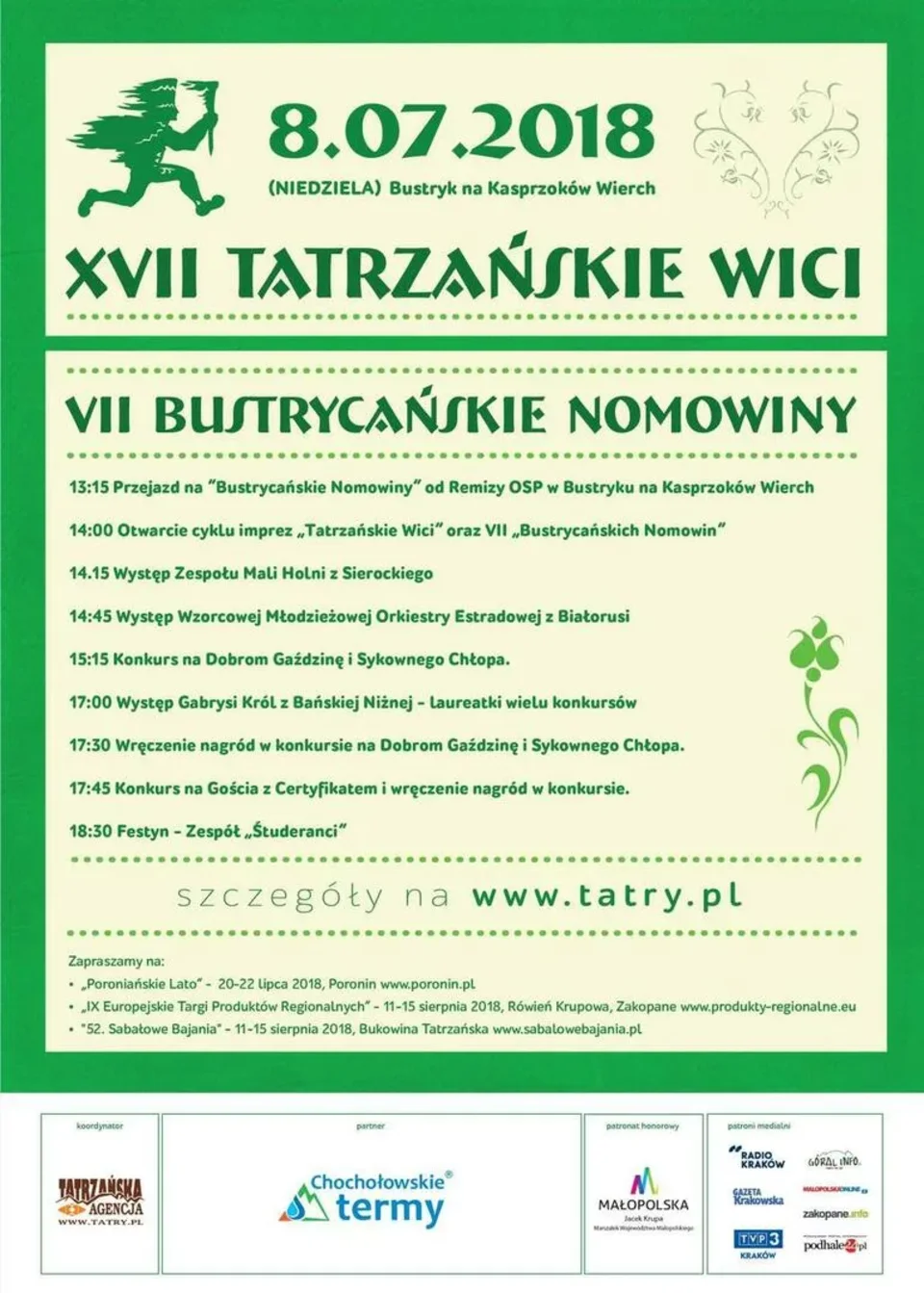 XVII Tatrzańskie Wici - "VII Bustrycańskie Nomowiny" - 8 lipca 2018