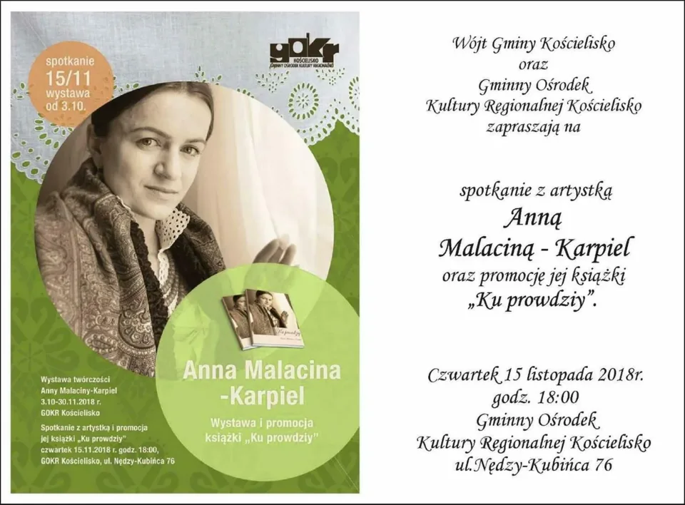 Anna Malacina-Karpiel wystawa i promocja książki