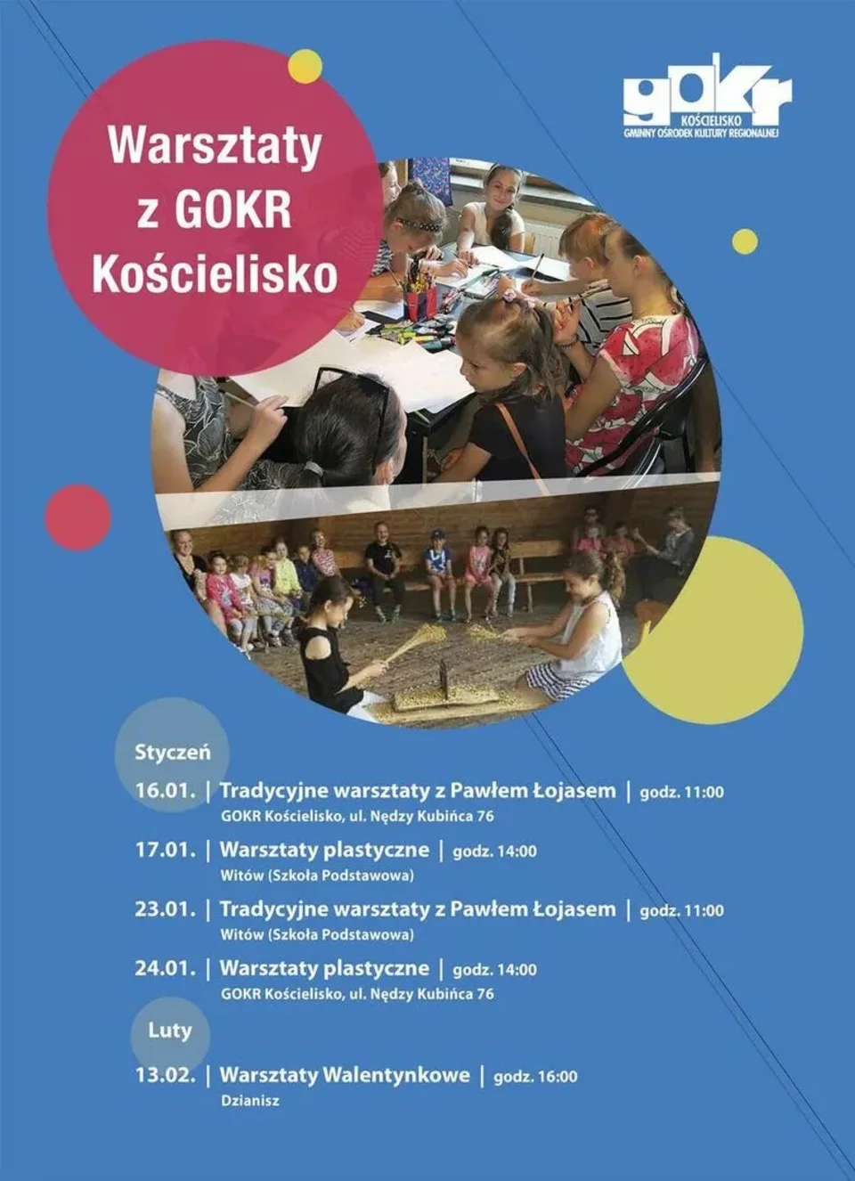 Warsztaty z GOKR Kościelisko - FERIE 2019