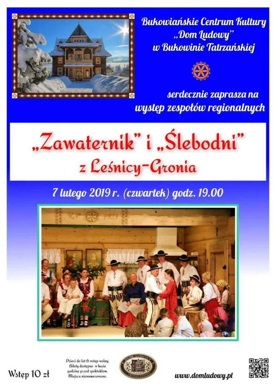 Występ zespołów „Zawaternik” i „Ślebodni” z Leśnicy-Gronia