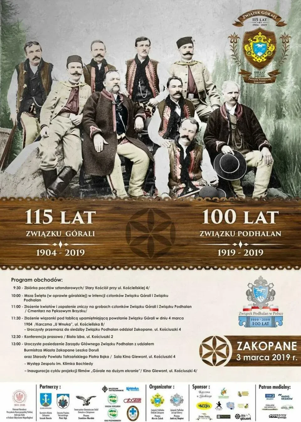 Uroczystości 115 lat Związku Górali oraz 100 lat Związku Podhalan