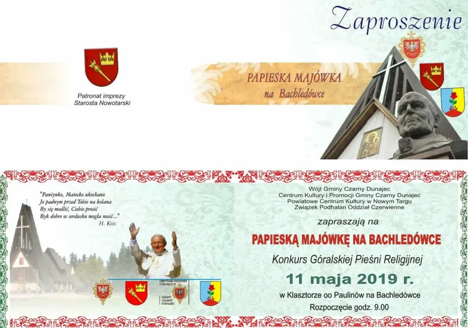 PAPIESKA MAJÓWKA NA BACHLEDÓWCE