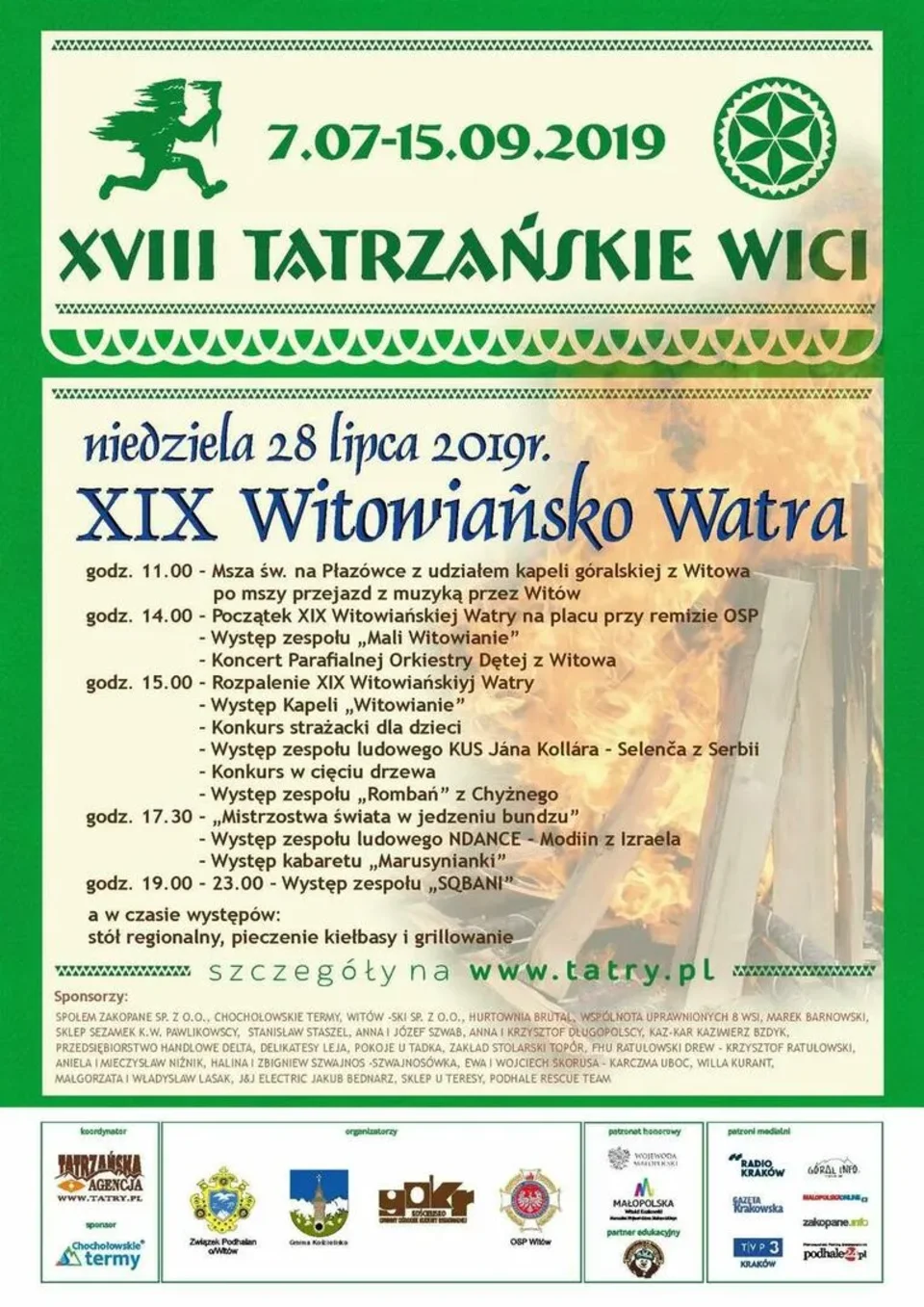 XVIII Tatrzańskie Wici - „XIX WITOWIAŃSKO WATRA”