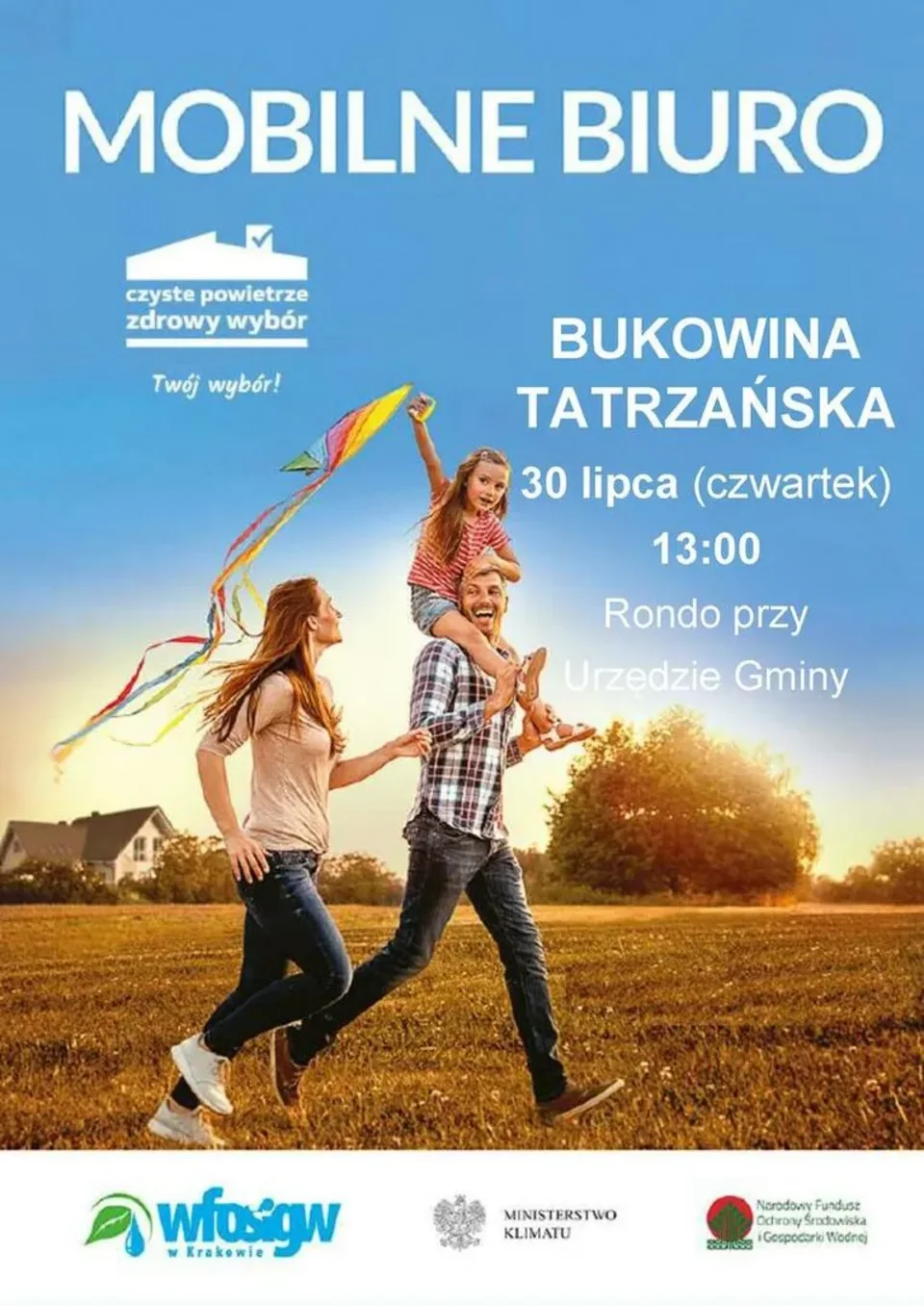 MOBILNE BIURO PROGRAMU „CZYSTE POWIETRZE” w Bukowinie Tatrzańskiej