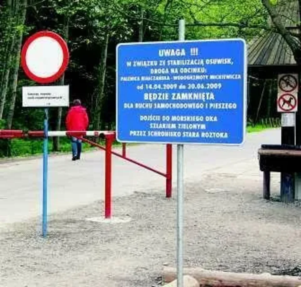 Droga do Morskiego Oka zamknięta