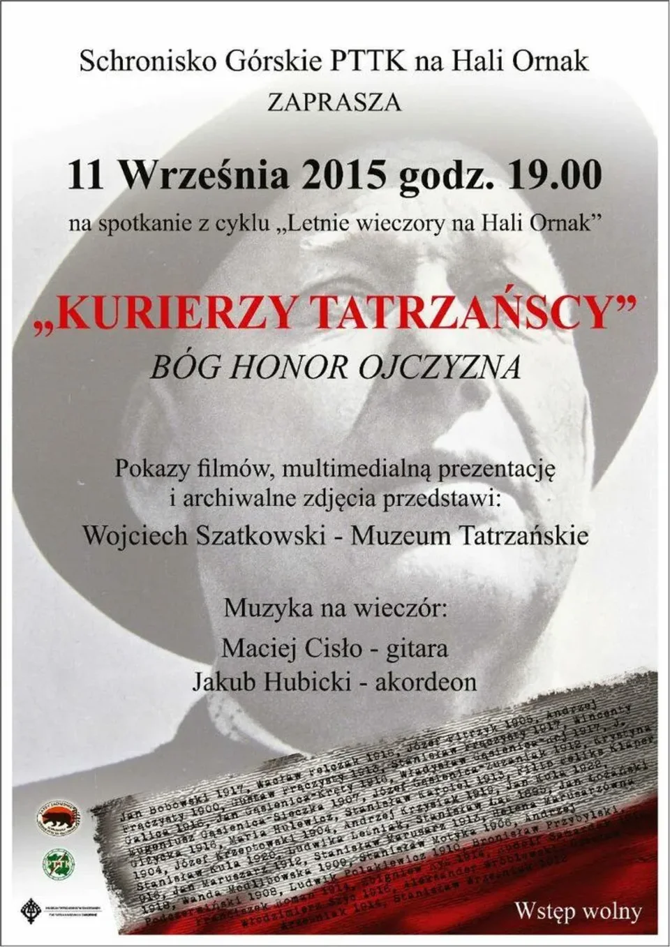 „KURIERZY TATRZAŃSCY” – OPOWIEŚĆ Z PREZENTACJĄ MULTIMEDIALNĄ I FILMEM