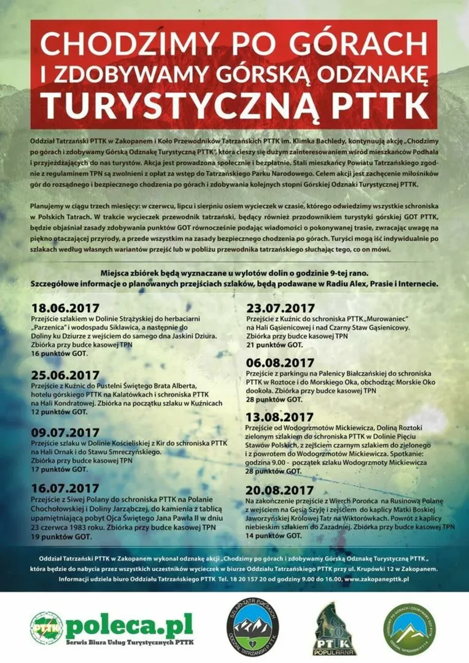 Chodzimy po górach i zdobywamy Górską Odznakę Turystyczną PTTK