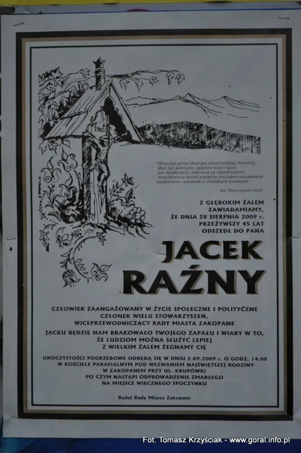 Ostatnie pożegnanie Jacka Raźnego