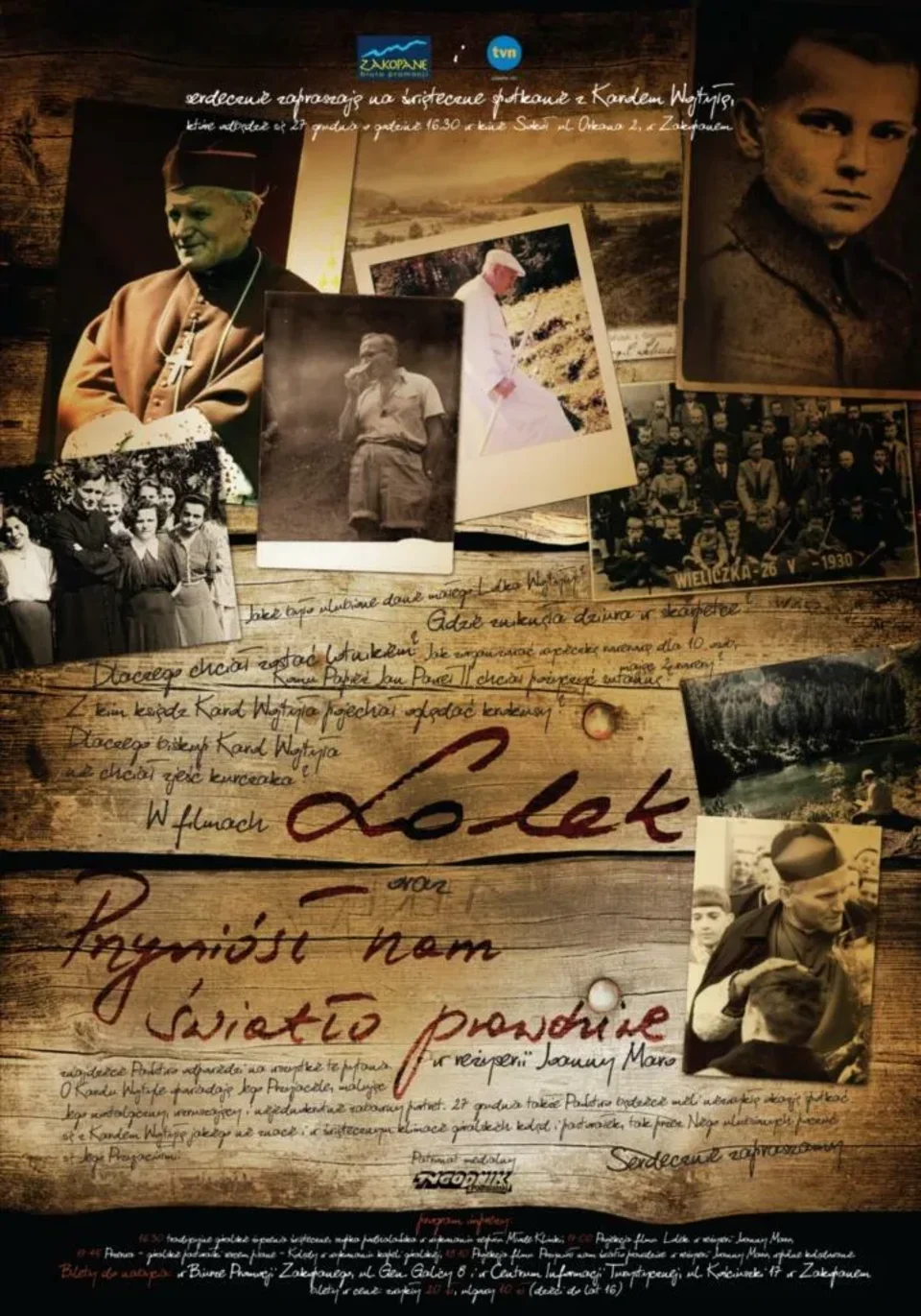 Świąteczne spotkanie z Karolem Wojtyłą w kinie Sokół w Zakopanem.