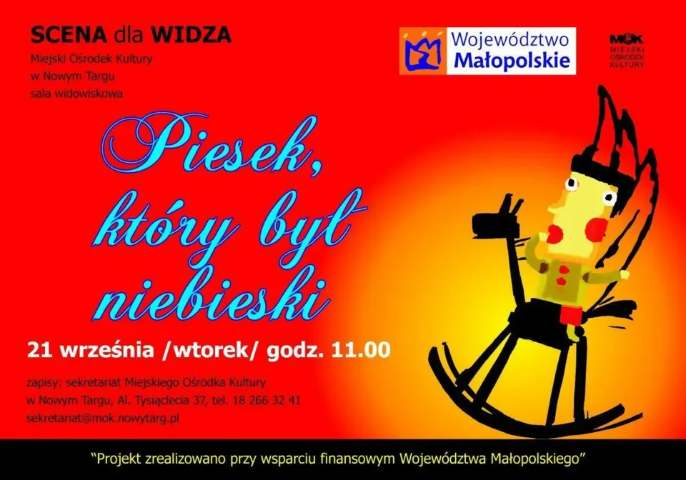 Spektakl Teatru Lalek "Rabcio" pt. "Piesek, który był niebieski"