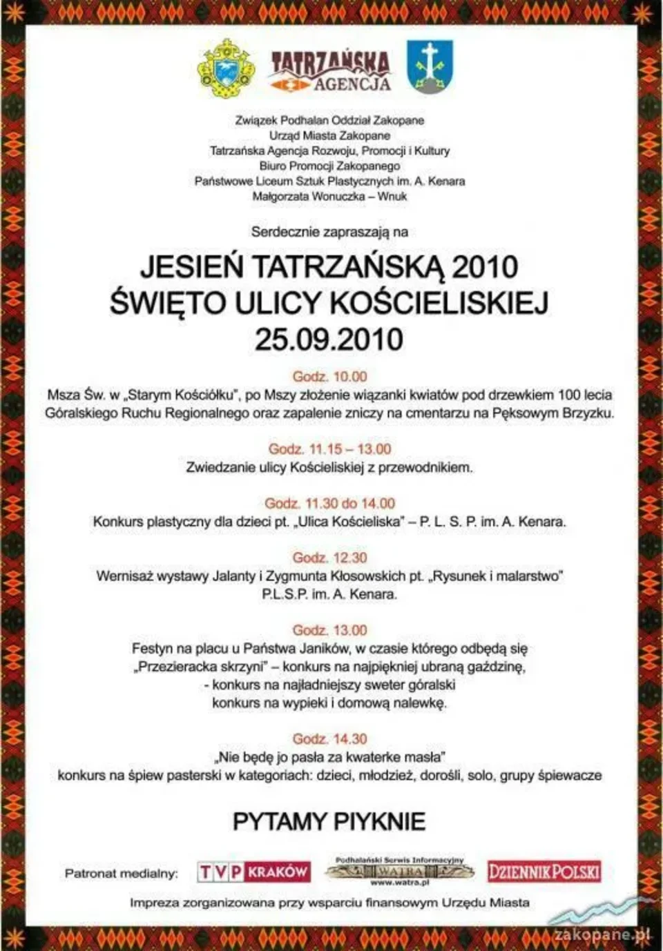 Jesień Tatrzańska, Święto ulicy Kościeliskiej