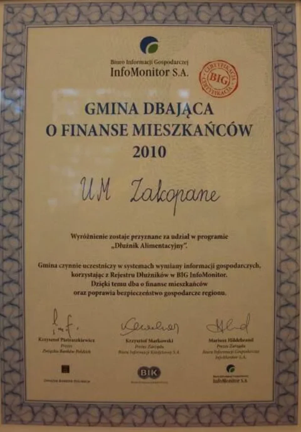 Zakopane dba o finanse mieszkańców