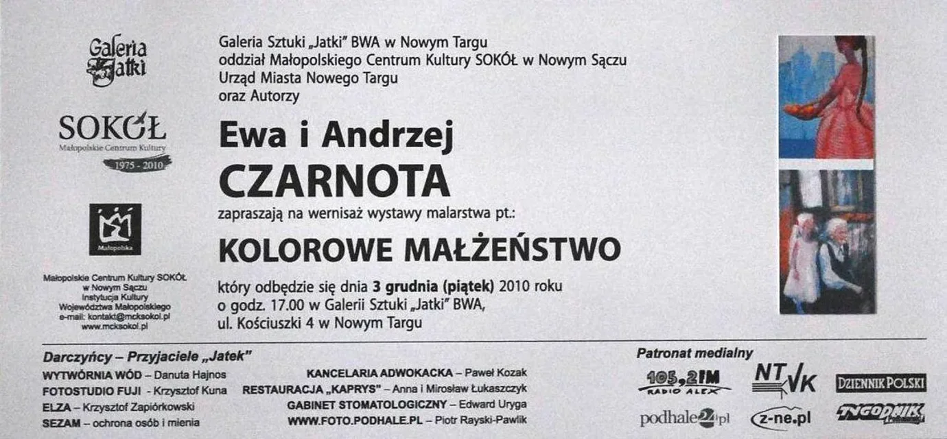 Otwarcie wystawy Ewy i Andrzeja Czarnotów pt. "Kolorowe małżeństwo"